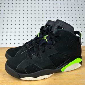 Jordan 6 Retro Electric Green Black Sneaker Shoe PS Pre-School Size 1.5Y